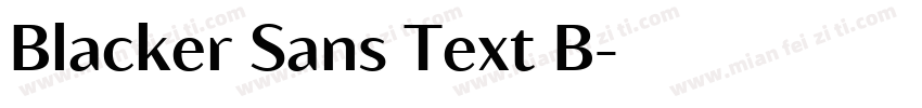 Blacker Sans Text B字体转换